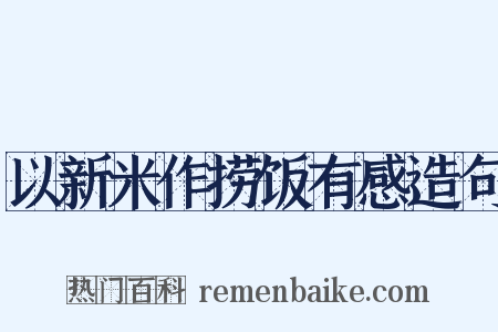 以新米作捞饭有感造句是什么意思的图片